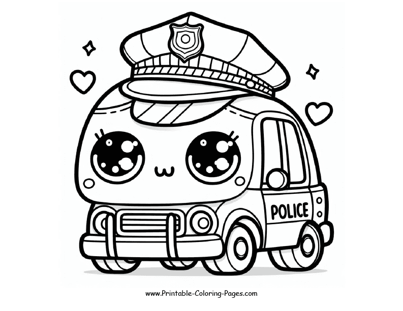 Police Car coloring page