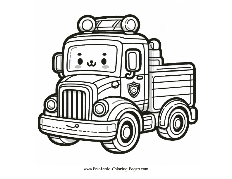 Police Car coloring page