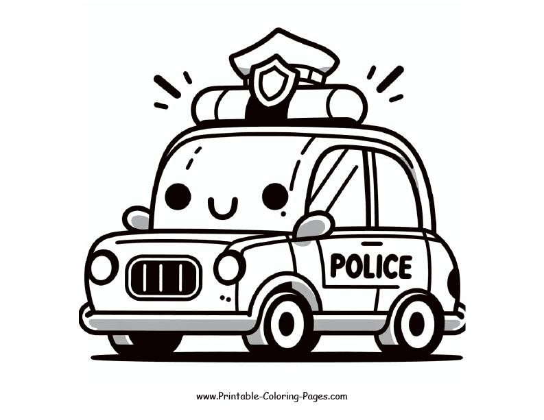 Police Car coloring page