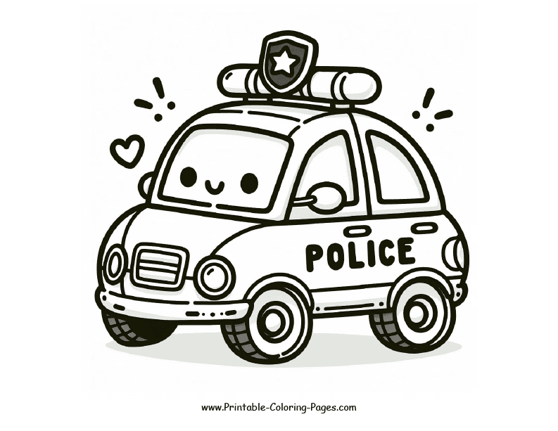 Police Car coloring page