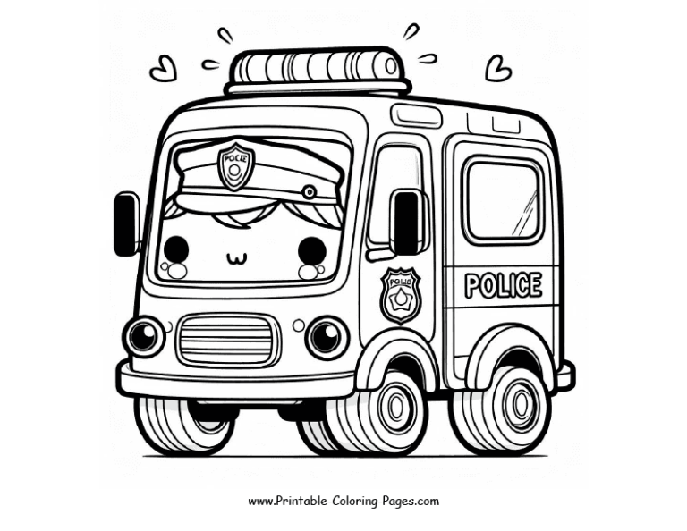 20 Thrilling Police Car Printable Coloring Pages: Sparking Creativity ...