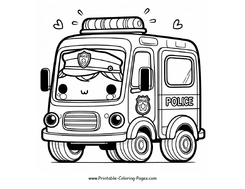 Police Car coloring page