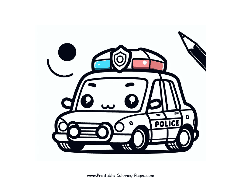 Police Car coloring page