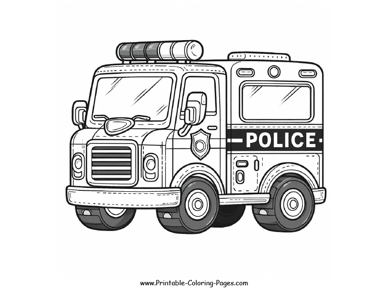 Police Car coloring page