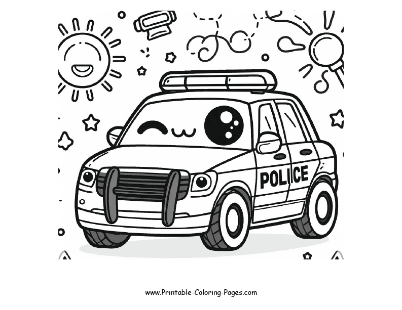 Police Car coloring page