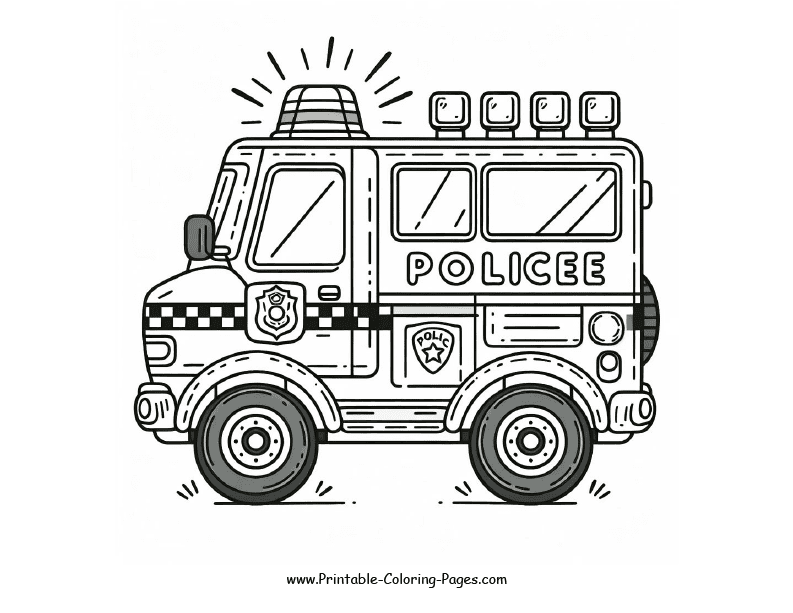 Police Car coloring page