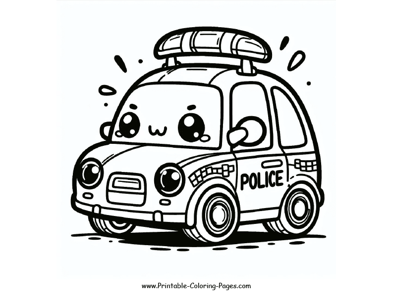 Police Car coloring page