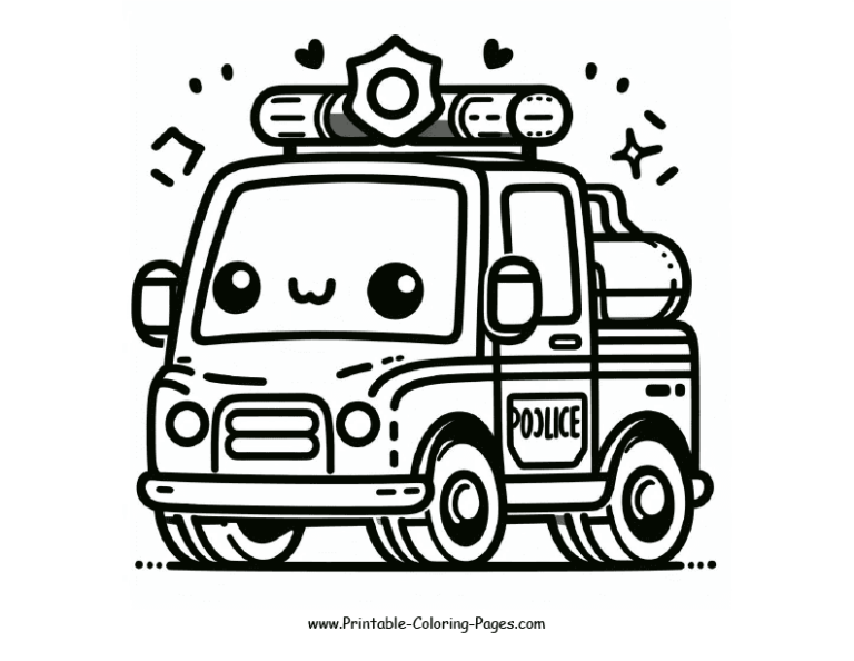 20 Thrilling Police Car Printable Coloring Pages: Sparking Creativity ...