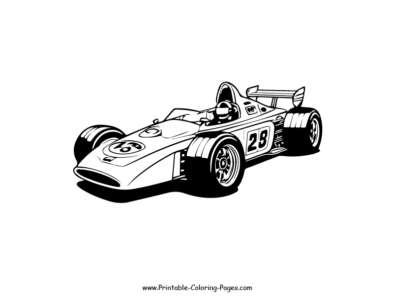 Racing car Coloring Page