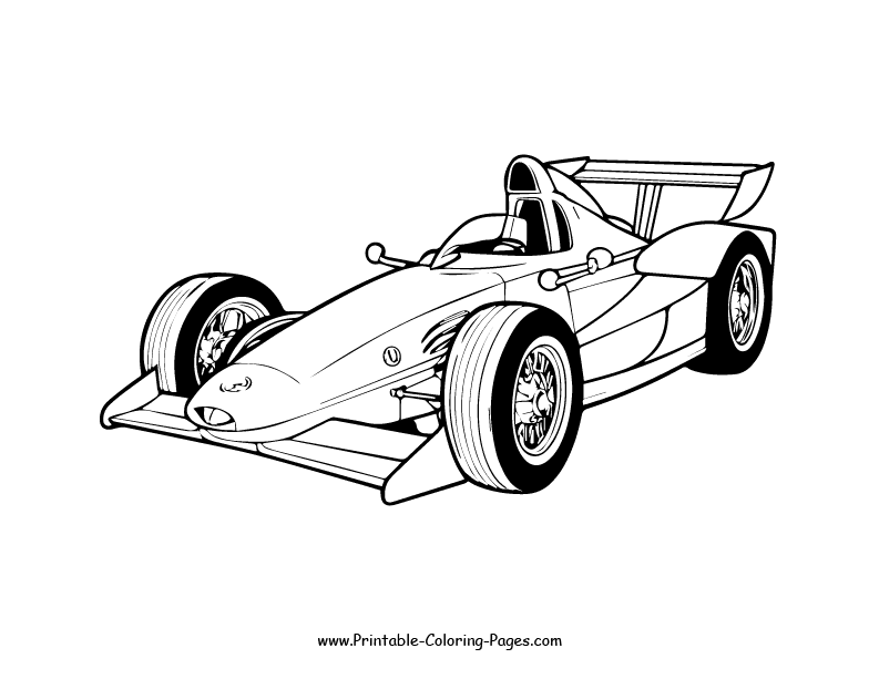 Racing car Coloring Page