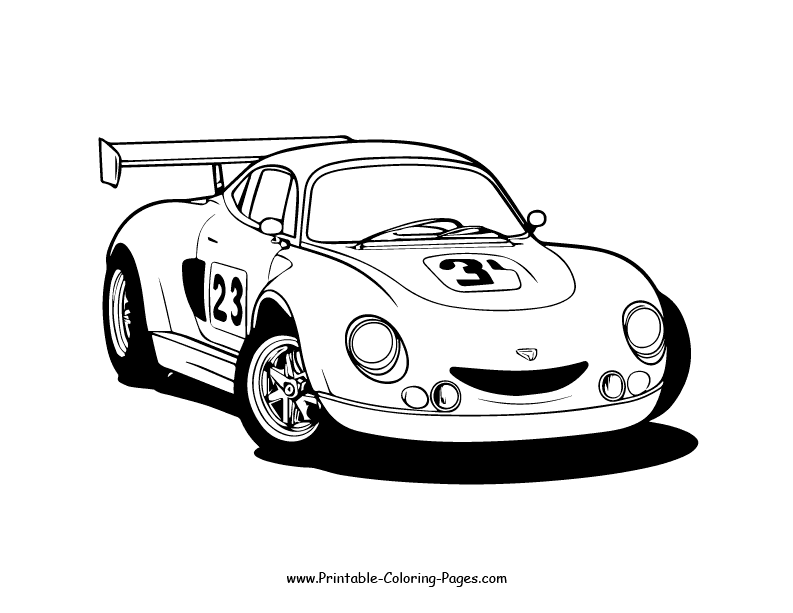 Racing car Coloring Page