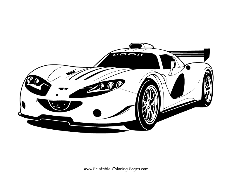 Racing car Coloring Page