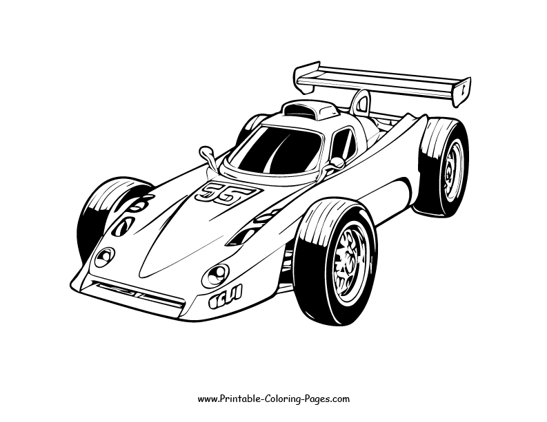Racing car Coloring Page