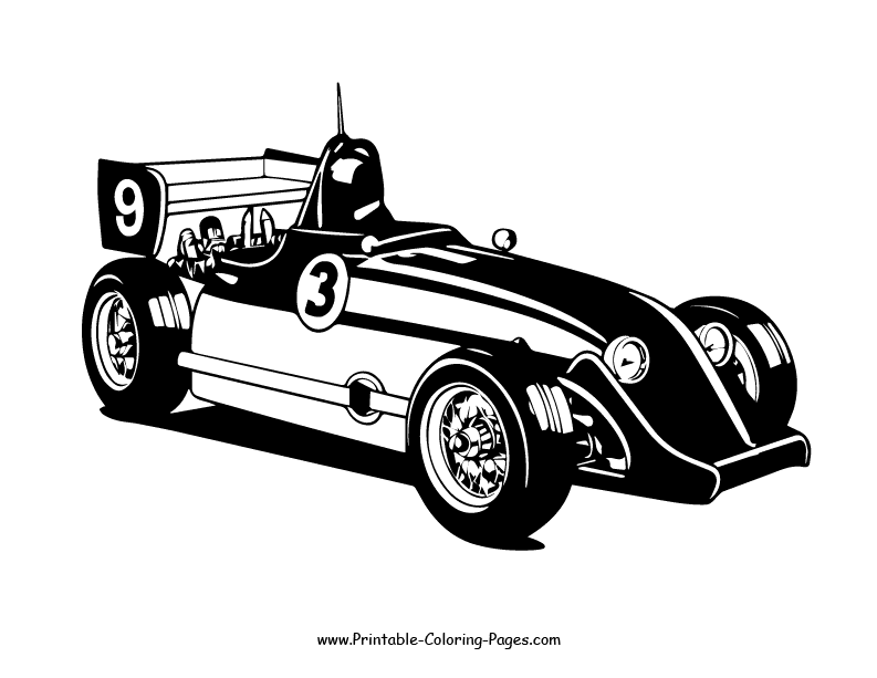 Racing car Coloring Page