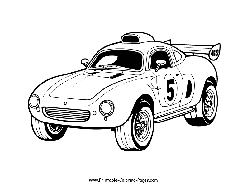 Racing car Coloring Page