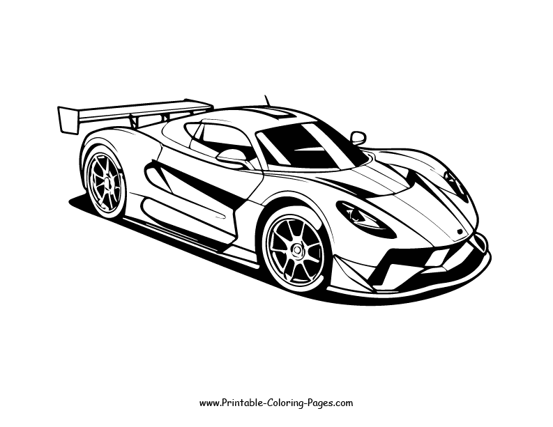 Racing car Coloring Page