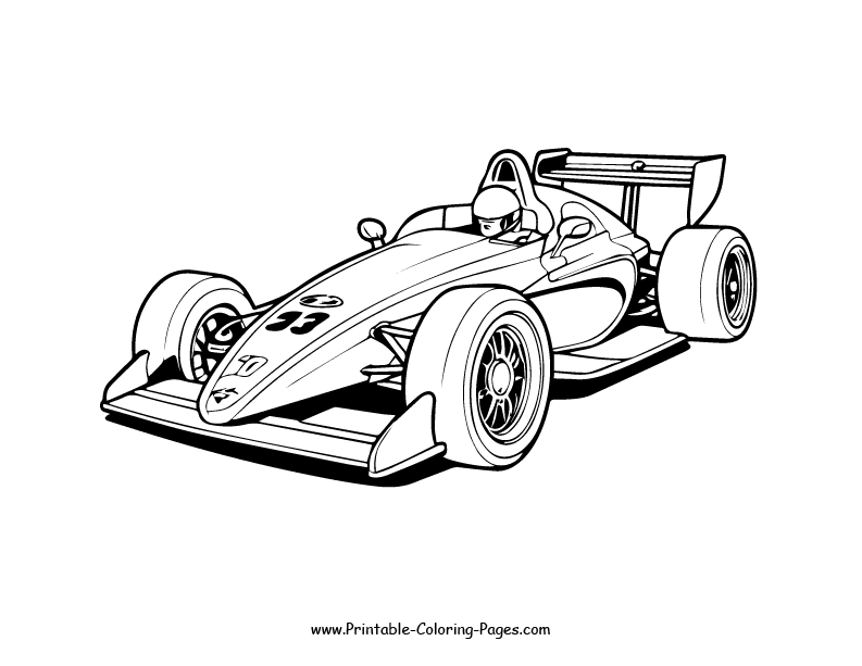 Racing car Coloring Page