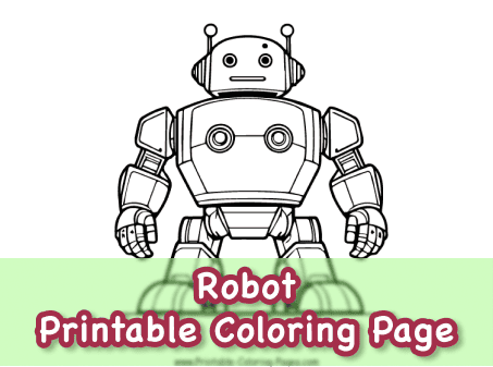 Robot Coloring Page