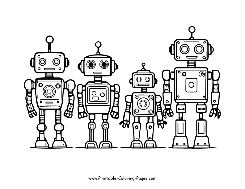 Robot Coloring Page