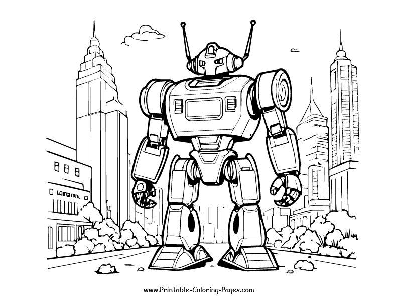 Robot Coloring Page