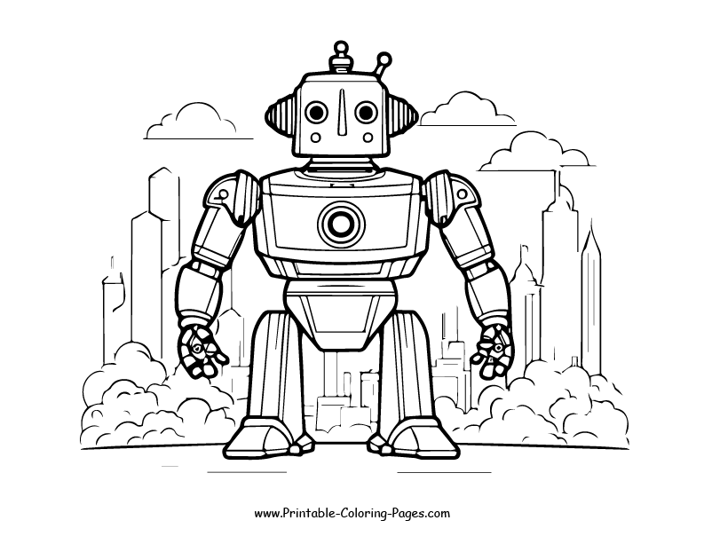 Robot Coloring Page