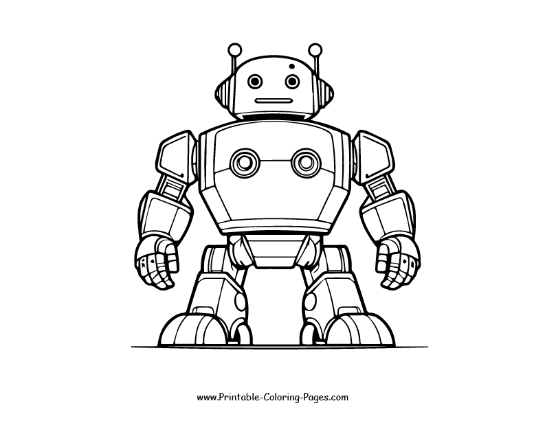 Robot Coloring Page