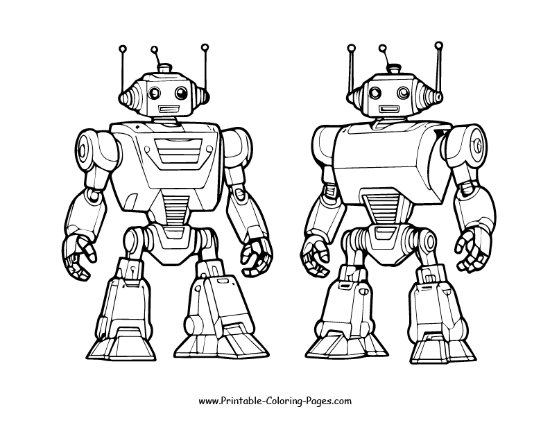 Robot Coloring Page