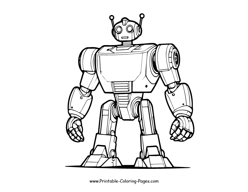 Robot Coloring Page