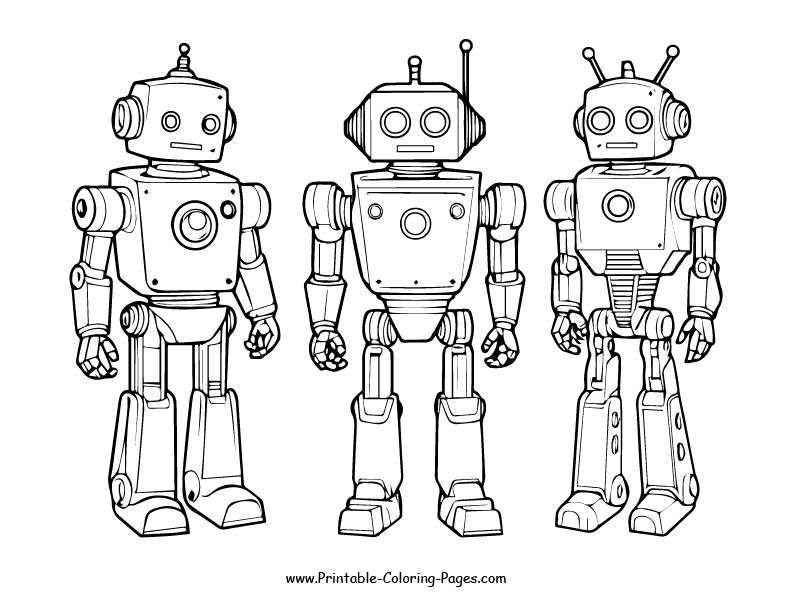 Robot Coloring Page