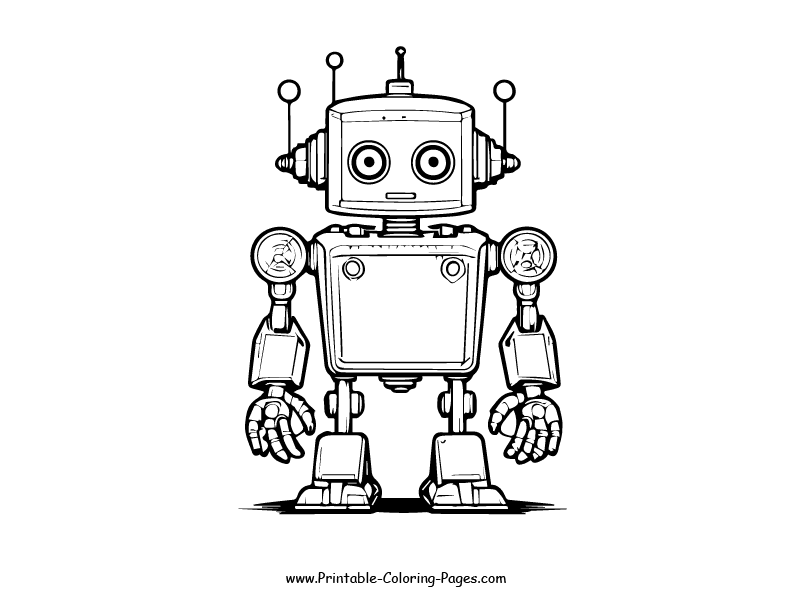 Robot Coloring Page