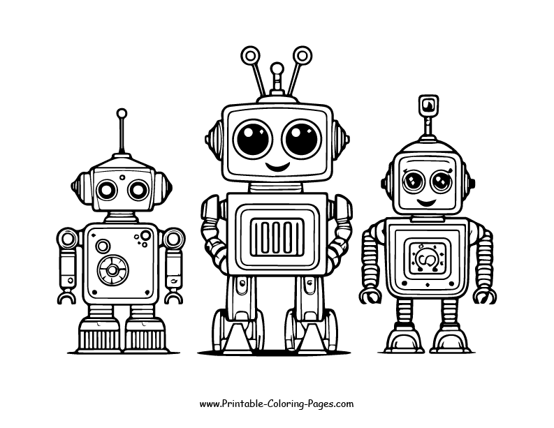 Robot Coloring Page