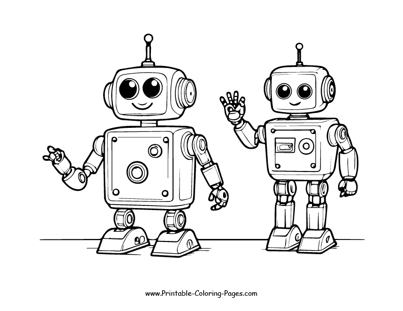 Robot Coloring Page