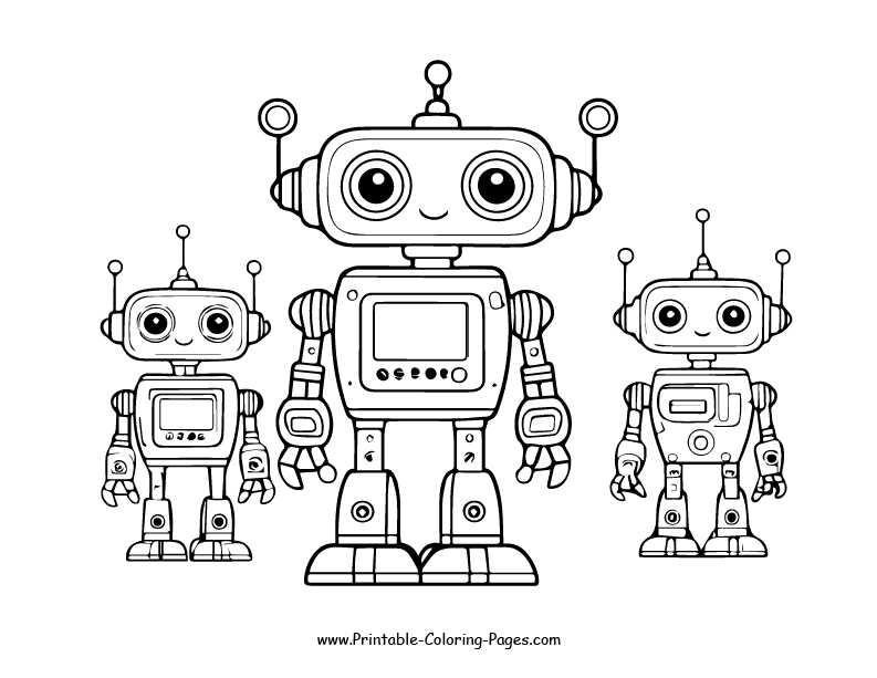 Robot Coloring Page