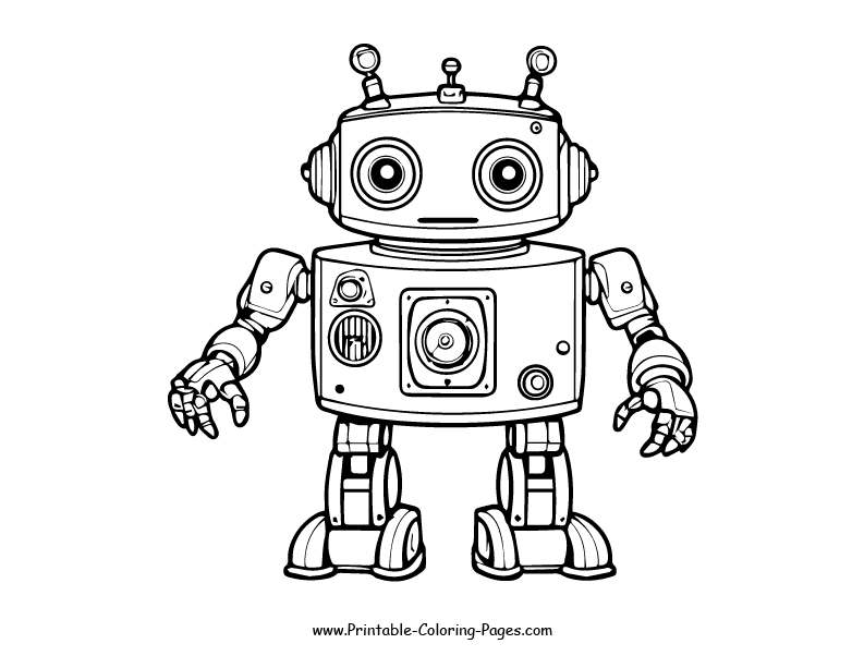 Robot Coloring Page