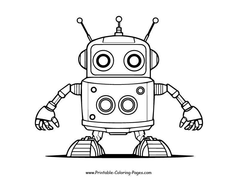 Robot Coloring Page