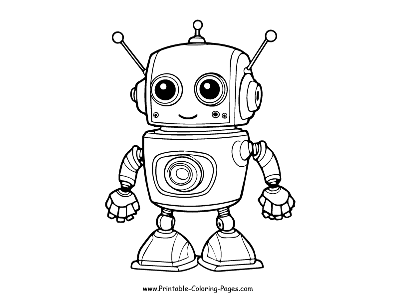 Robot Coloring Page