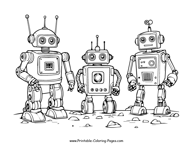 Robot Coloring Page