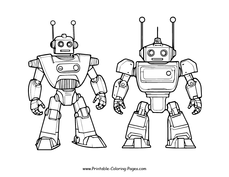 Robot Coloring Page