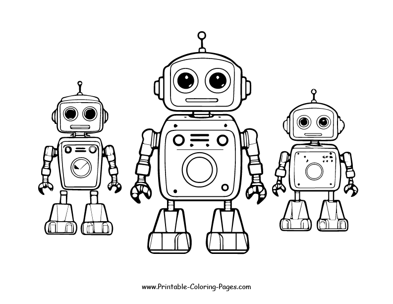 Robots Coloring Page