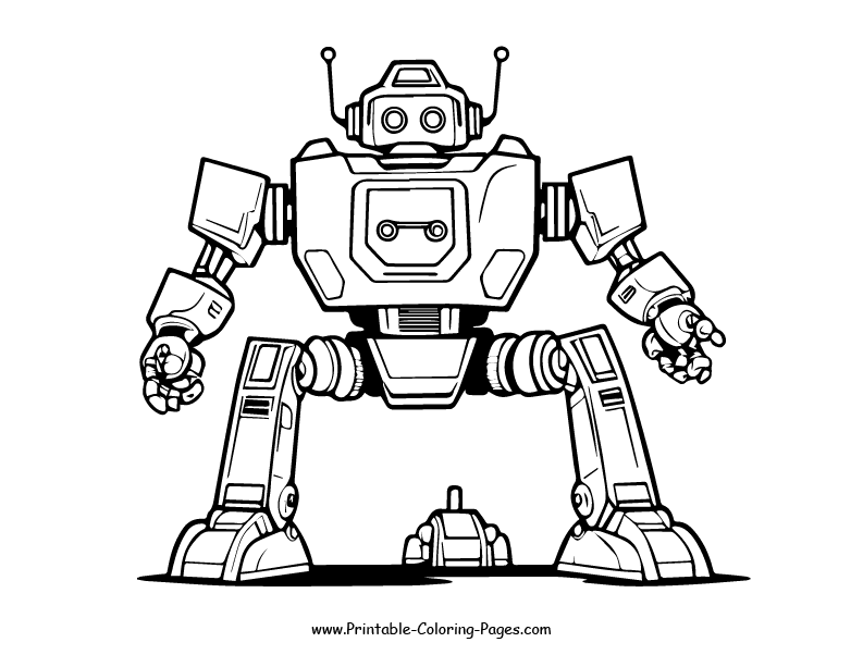 Robot Coloring Page