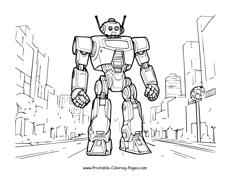 Robot Coloring Page