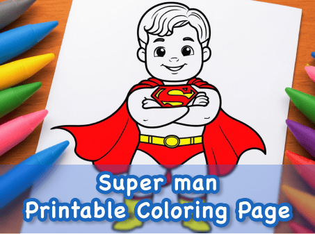 Superman coloring page