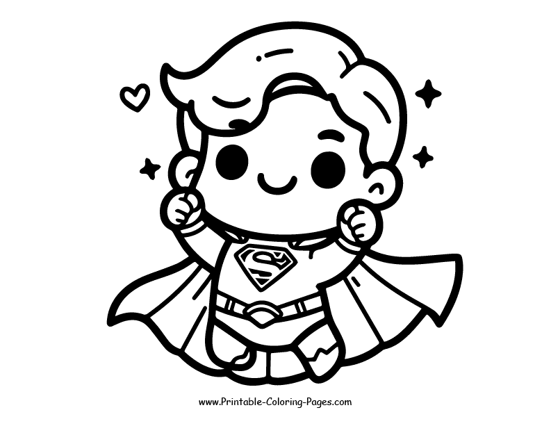 Superman coloring page