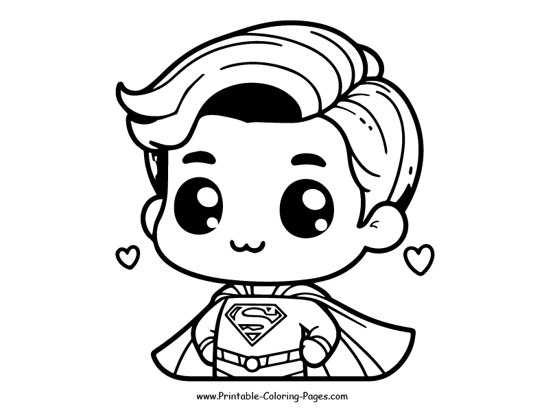 Superman coloring page