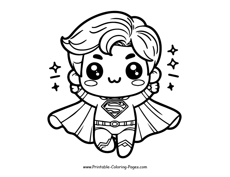 Superman coloring page