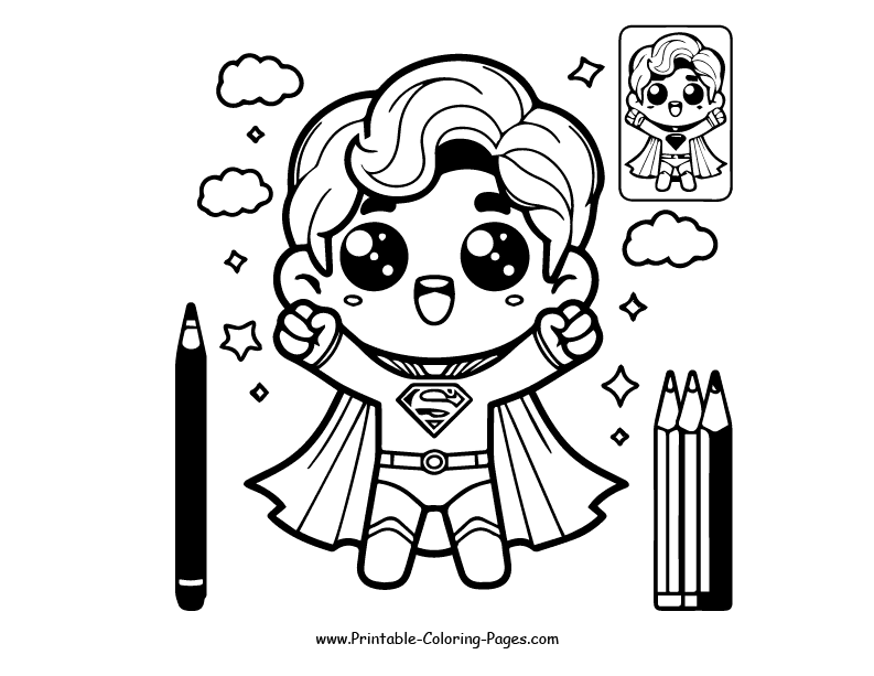 Superman coloring page