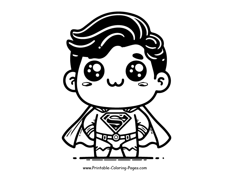 Superman coloring page