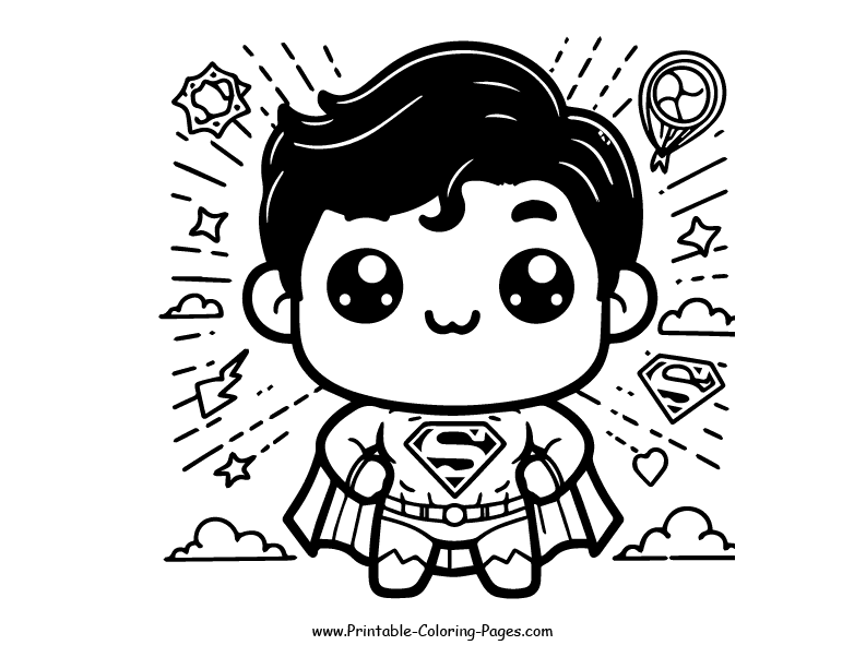 Superman coloring page