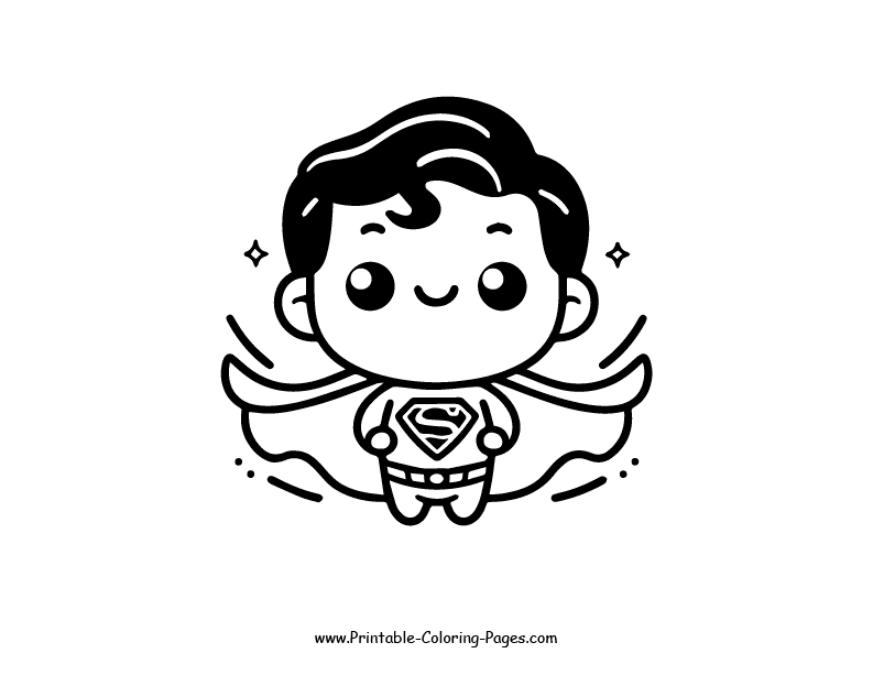 Superman coloring page