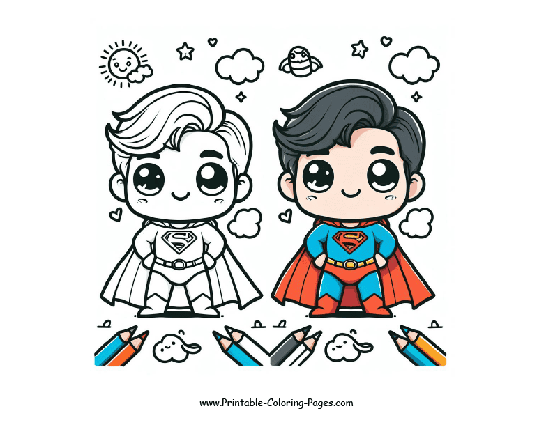 Superman coloring page